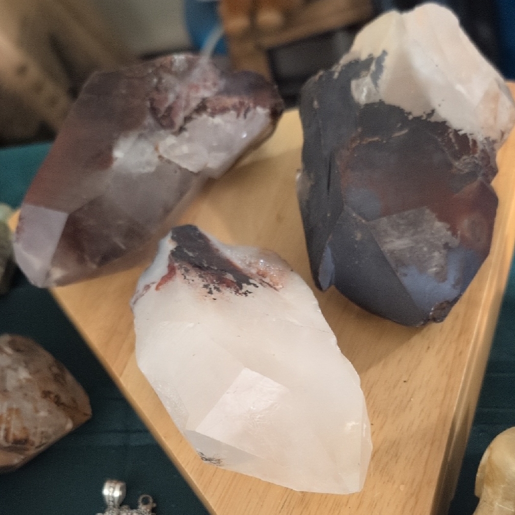 Lemurian Fire Hematite Quartz Flashlights Christmas Crystal Giftset